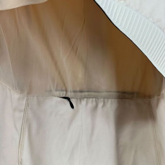 Fabletics Trinity Performance Jacket L Sand Dune Cream Full Zip Athletic Running - Picture 6 of 10